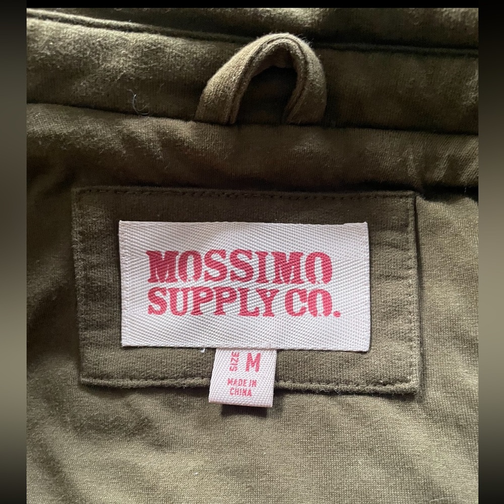 Mossimo Supply Co Womens Sweater jacket Button closure w/ hood Olive Green sz M